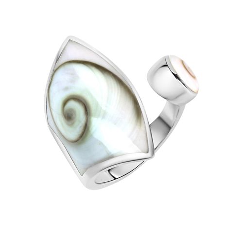 4006046327855 - Zeeme Pearls Ring 925 - Sterling Silber Muschel weiß Glänzend (Größe 062 (197)) 4006046327855 - Zeeme Pearls Ring 925 - Sterling Silber Muschel weiß Glänzend (Größe 062 (197))