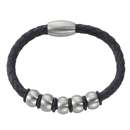 4006046269513 - Zeeme Stainless Steel Armband Lederband mit Edelstahlverschluß 4006046269513 - Zeeme Stainless Steel Armband Lederband mit Edelstahlverschluß