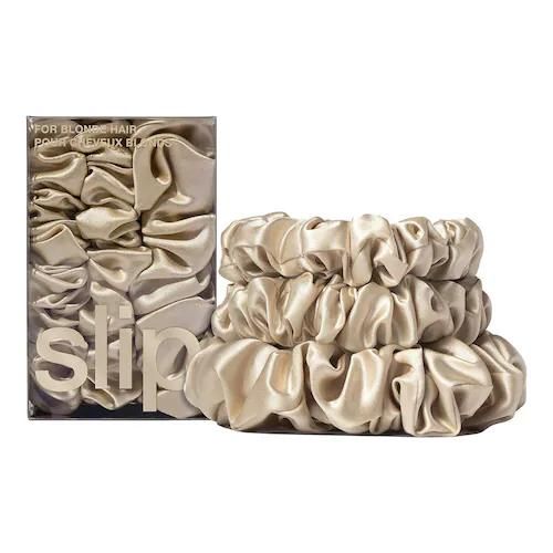 0810046984383 - Slipsilk - Back To Basics - Haargummis Aus Reiner Seide Blond - -scrunchies Midi Large Blonde 0810046984383 - Slipsilk - Back To Basics - Haargummis Aus Reiner Seide Blond - -scrunchies Midi Large Blonde