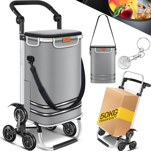 4255598334143 - KESSER® Einkaufstrolley Treppensteiger mit Kühlfach klappbar mit 56L Kapazität und belastbar bis 50kg 3in1 Trolley Sackkarre & Umhängetasche Faltbarer Einkaufswagen inkl Einkaufschip 4255598334143 - KESSER® Einkaufstrolley Treppensteiger mit Kühlfach klappbar mit 56L Kapazität und belastbar bis 50kg 3in1 Trolley Sackkarre & Umhängetasche Faltbarer Einkaufswagen inkl Einkaufschip