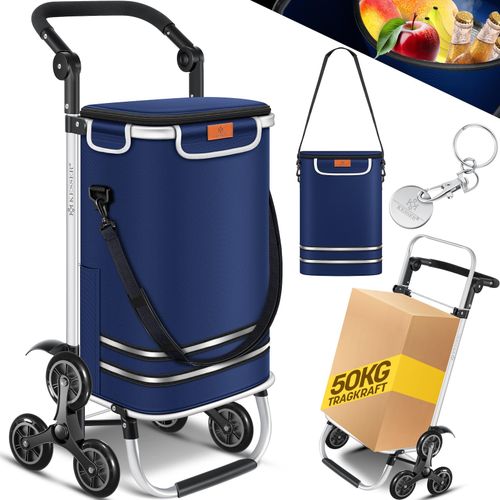 4255598334136 - KESSER® Einkaufstrolley Treppensteiger mit Kühlfach klappbar mit 56L Kapazität und belastbar bis 50kg 3in1 Trolley Sackkarre & Umhängetasche Faltbarer Einkaufswagen inkl Einkaufschip 4255598334136 - KESSER® Einkaufstrolley Treppensteiger mit Kühlfach klappbar mit 56L Kapazität und belastbar bis 50kg 3in1 Trolley Sackkarre & Umhängetasche Faltbarer Einkaufswagen inkl Einkaufschip