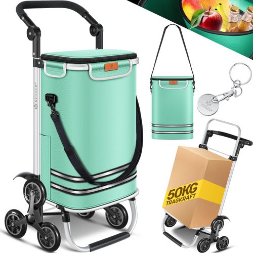 4255598334167 - KESSER® Einkaufstrolley Treppensteiger mit Kühlfach klappbar mit 56L Kapazität und belastbar bis 50kg 3in1 Trolley Sackkarre & Umhängetasche Faltbarer Einkaufswagen inkl Einkaufschip 4255598334167 - KESSER® Einkaufstrolley Treppensteiger mit Kühlfach klappbar mit 56L Kapazität und belastbar bis 50kg 3in1 Trolley Sackkarre & Umhängetasche Faltbarer Einkaufswagen inkl Einkaufschip