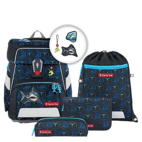 4047443525086 - SPACE SHINE Schulranzen Set 5tlg Shark Dexter-Shark Dexter 4047443525086 - SPACE SHINE Schulranzen Set 5tlg Shark Dexter-Shark Dexter