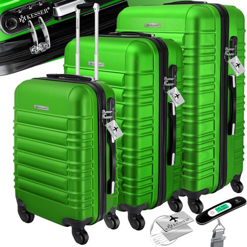 4260635557898 - KESSER® 3tlg Hartschalenkofferset Hartschalenkoffer Reisekoffer Set Reisekofferset Trolley Koffer Inkl Kofferwaage + Gepäckanhänger Rollkoffer Schloss 4 Rollen ABS-Hartschale Teleskopgriff M-L-XL 4260635557898 - KESSER® 3tlg Hartschalenkofferset Hartschalenkoffer Reisekoffer Set Reisekofferset Trolley Koffer Inkl Kofferwaage + Gepäckanhänger Rollkoffer Schloss 4 Rollen ABS-Hartschale Teleskopgriff M-L-XL