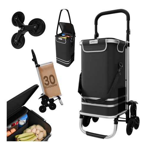 4099799000809 - 24MOVE® Einkaufstrolley ALEGRE 3in1 Trolley faltbarer Einkaufswagen mit Kühlfach schwarz 4099799000809 - 24MOVE® Einkaufstrolley ALEGRE 3in1 Trolley faltbarer Einkaufswagen mit Kühlfach schwarz