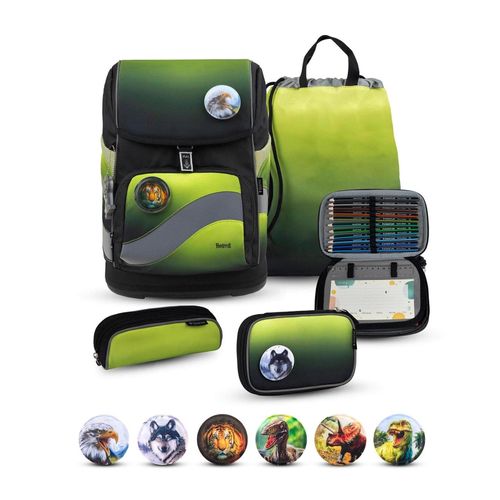 8605036885373 - Rucksack Smarty Plus Premium Schulranzen Set 5-t Black Green Tasche 8605036885373 - Rucksack Smarty Plus Premium Schulranzen Set 5-t Black Green Tasche