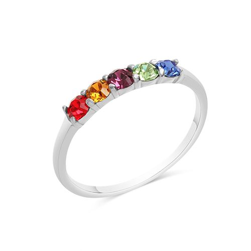 4006046348614 - Zeeme Silber Ring 925 - Sterling Silber Kristall bunt Glänzend (Größe 062 (197)) 4006046348614 - Zeeme Silber Ring 925 - Sterling Silber Kristall bunt Glänzend (Größe 062 (197))