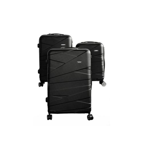 4250404245194 - Almina 3 Tlg Koffer-Set mit 4 Rädern Hartschale 360° drehbar in Schwarz