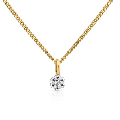 4006046347990 - Orolino Halskette Gold 585 zweifarbig 42 45cm lang mit Brillant 0006ct