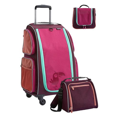 4069616112077 - Unisex Kinderkoffer Rolltrolley mit Trolleytasche und Kulturbeutel 1er Pack 4069616112077 - Unisex Kinderkoffer Rolltrolley mit Trolleytasche und Kulturbeutel 1er Pack