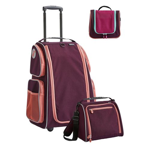 4069616112152 - Unisex Kinderkoffer Rolltrolley mit Trolleytasche und Kulturbeutel 1er Pack