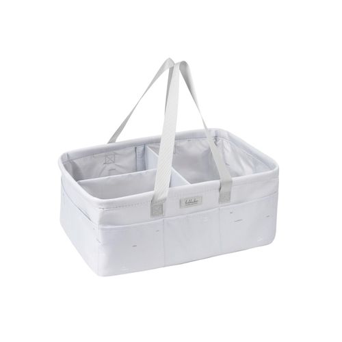 3800171220408 - Kikkaboo Wickeltasche Korb Windelorganizer faltbar Griffe abnehmbare Trennwand weiß