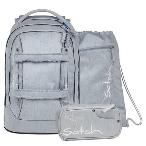 4057081211272 - satch pack Schulrucksack Set Washed Blue-Washed Blue 4057081211272 - satch pack Schulrucksack Set Washed Blue-Washed Blue
