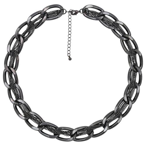 4039787010427 - Modeschmuck Kette schwarze Metall Gliederkette 4039787010427 - Modeschmuck Kette schwarze Metall Gliederkette