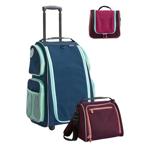 4069616112107 - Unisex Kinderkoffer Rolltrolley mit Trolleytasche und Kulturbeutel 1er Pack 4069616112107 - Unisex Kinderkoffer Rolltrolley mit Trolleytasche und Kulturbeutel 1er Pack