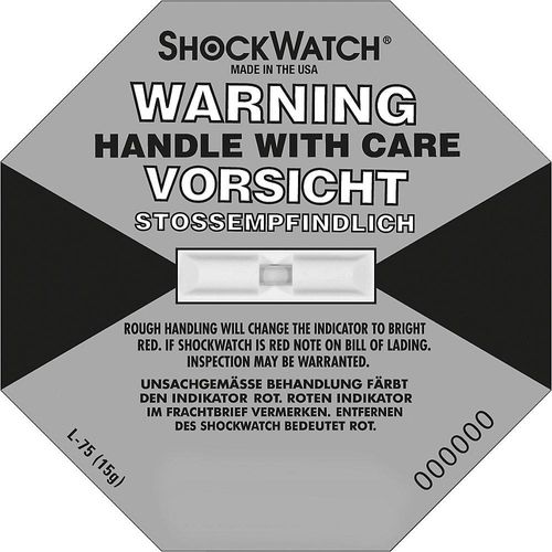 8057714368331 - Shockwatch® Präzisionsindikator inkl Label VE 10 Stk 17 g   50 ms grau ab 20 VE kaiserkraft
