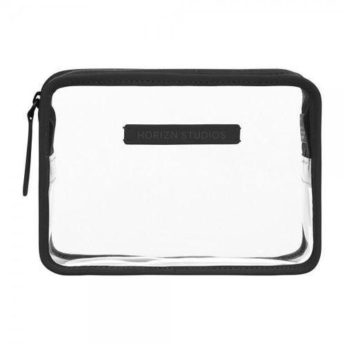 4260447326316 - HORIZN STUDIOS Kulturbeutel PVC Patch Zipper schwarz