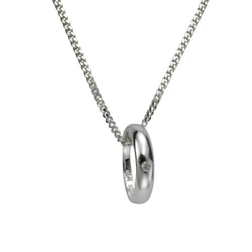 4006046177771 - Kette mit Anhänger ZEEME 925 Silber Taufring Diamant 001ct Halsketten Gr 36 38 cm 001 ct Silber 925 (Sterlingsilber) Länge 38 cm Breite 20 mm weiß 4006046177771 - Kette mit Anhänger ZEEME 925 Silber Taufring Diamant 001ct Halsketten Gr 36 38 cm 001 ct Silber 925 (Sterlingsilber) Länge 38 cm Breite 20 mm weiß