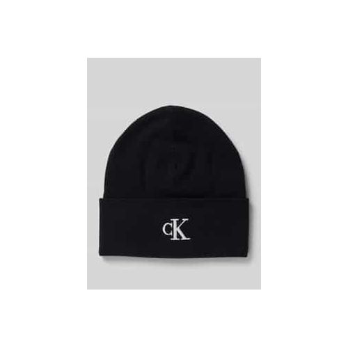 8719849937348 - Beanie aus Viskose-Mix mit Logo-Stitching