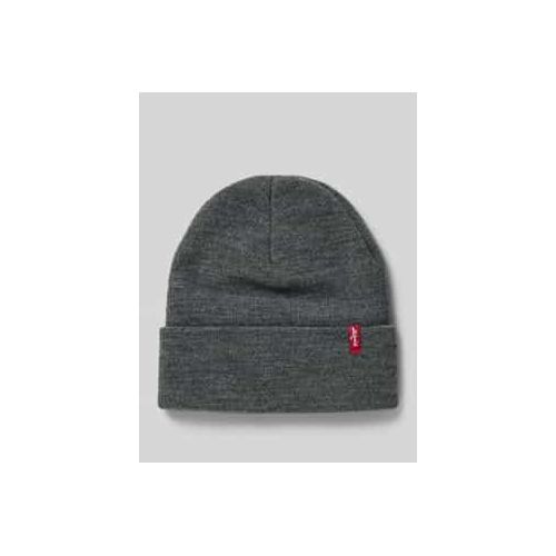7613325366800 - Beanie mit Label-Detail Modell SLOUCHY RED TAB 7613325366800 - Beanie mit Label-Detail Modell SLOUCHY RED TAB