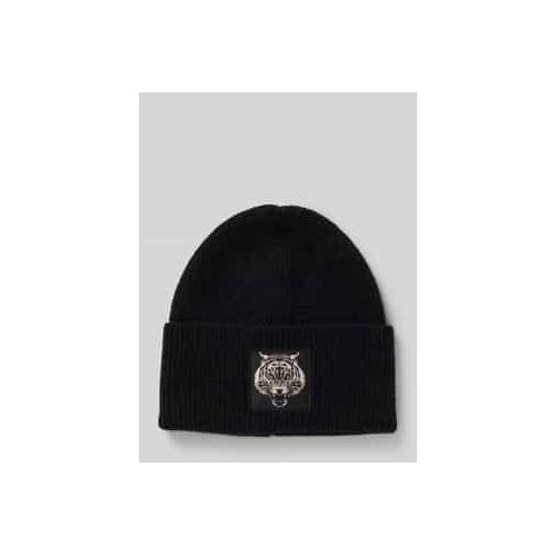 8052136912377 - Beanie mit breitem Umschlag und Motiv-Stitching
