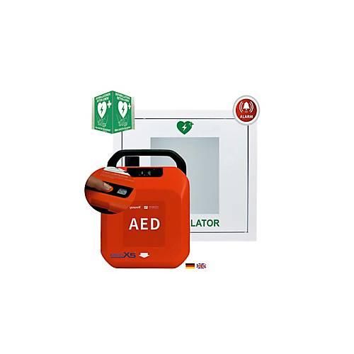 4260301057769 - Defibrillator MedX5 HeartSave Y für Innen manuelle Schockabgabe Sprachausgabe DE EN IP55 Metall-Wandkasten inkl Alarm ohne HLW-Feedback-Sensor