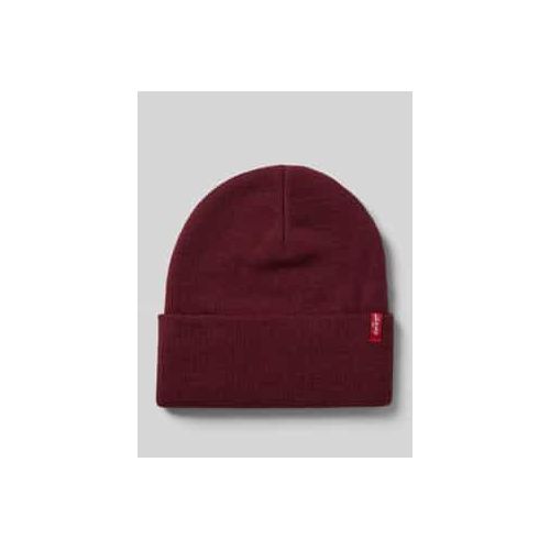 7626725915264 - Beanie mit Label-Detail Modell SLOUCHY RED TAB