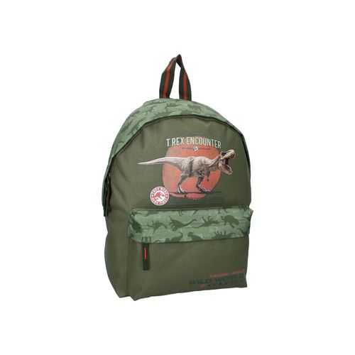 8712645319837 - Schulrucksack Grüner Rucksack Tasche mit Dino-Motiv