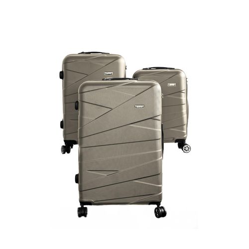 4255829561973 - 3 Tlg Koffer-Set mit 4 Rädern Hartschale 360° drehbar in Braun 4255829561973 - 3 Tlg Koffer-Set mit 4 Rädern Hartschale 360° drehbar in Braun