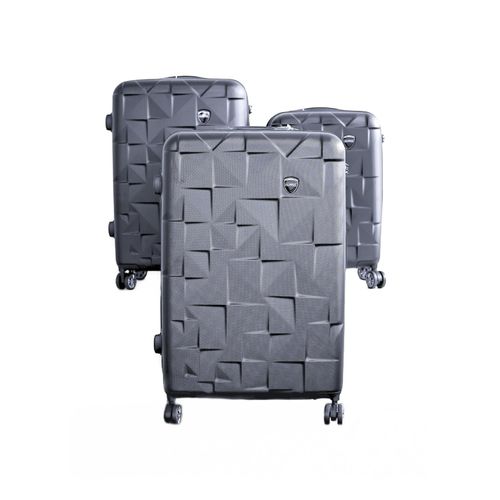 4255829561904 - 3 Tlg Koffer-Set - ABS Hartschale mit 4 Rädern 360° drehbar Anthrazit 4255829561904 - 3 Tlg Koffer-Set - ABS Hartschale mit 4 Rädern 360° drehbar Anthrazit