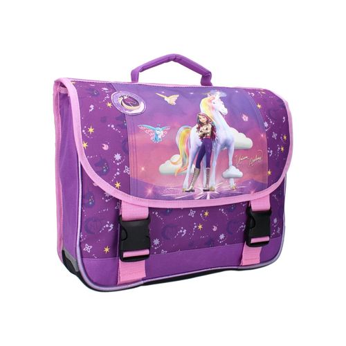 8712645321533 - Unicorn Academy Rucksack Kinder – Lila Schultasche mit Schnallen & Tra