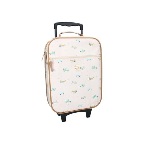 8712645324879 - Kidzroom Kindertrolley mit Flugzeug-Print Koffer für Kinder Rollkoffer
