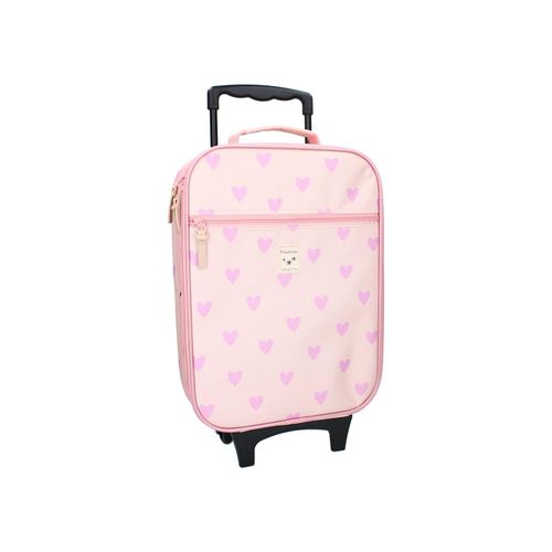 8712645324855 - Kidzroom Kindertrolley mit Herzmotiv Koffer für Kinder Rollkoffer 41×3