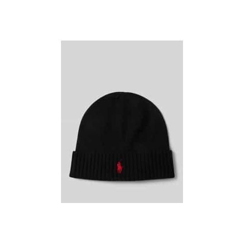 3616539352366 - Beanie mit Label-Stitching Modell MERINO