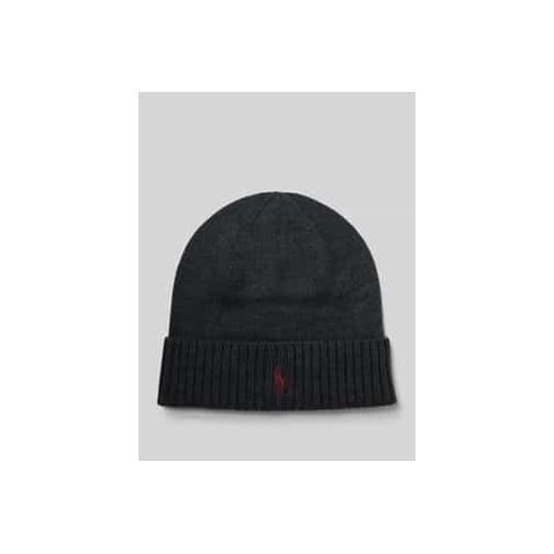 3616539352397 - Beanie mit Label-Stitching Modell MERINO