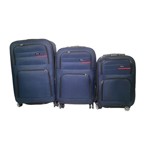 4255701931795 - 3-teiliges Softkoffer-Set mit Teleskopstange und 4 Doppelrollen 4255701931795 - 3-teiliges Softkoffer-Set mit Teleskopstange und 4 Doppelrollen