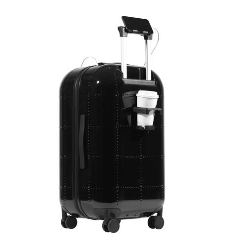 4255701931788 - Koffer mit Teleskopgriff und Becherhalter Schwarz glänzend 4255701931788 - Koffer mit Teleskopgriff und Becherhalter Schwarz glänzend