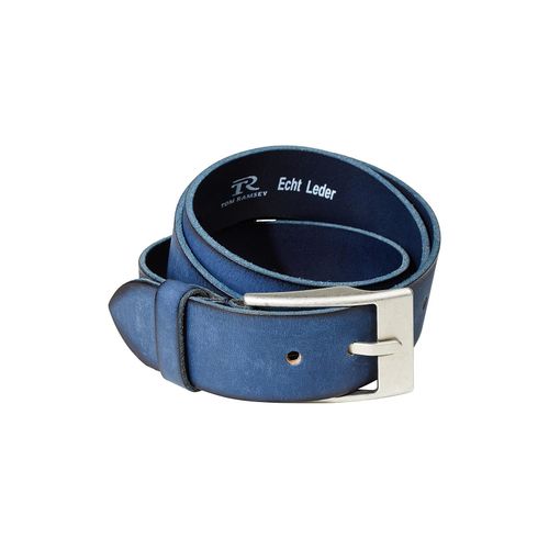 9010497048608 - Ledergürtel im Vintage-Look   blau   Länge 100