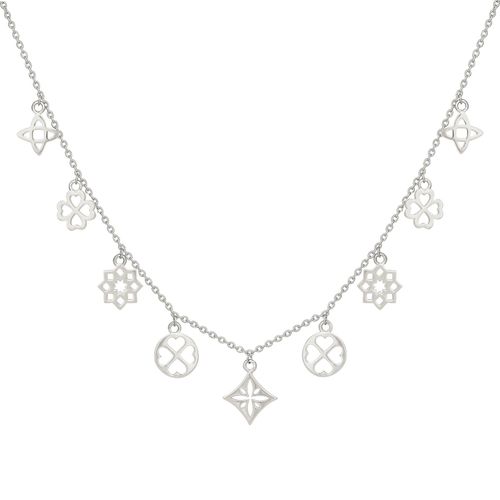 4006046379663 - Kette mit Anhänger CAÏ 925 Silber rhodiniert klein Halsketten Gr 38 + 5cm Silber 925 (Sterlingsilber) Länge 43 cm weiß Damen Ketten mit Anhänger 4006046379663 - Kette mit Anhänger CAÏ 925 Silber rhodiniert klein Halsketten Gr 38 + 5cm Silber 925 (Sterlingsilber) Länge 43 cm weiß Damen Ketten mit Anhänger