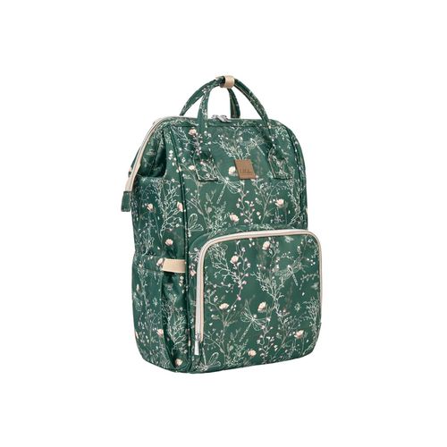 3800171216647 - Kikkaboo Wickeltasche Siena Rucksack Wickelunterlage Grifflänge einstellbar grün gemustert 3800171216647 - Kikkaboo Wickeltasche Siena Rucksack Wickelunterlage Grifflänge einstellbar grün gemustert